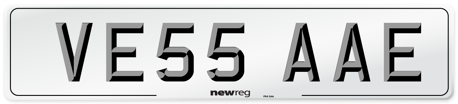VE55 AAE Number Plate from New Reg